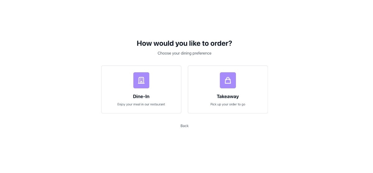 Service Type Selection